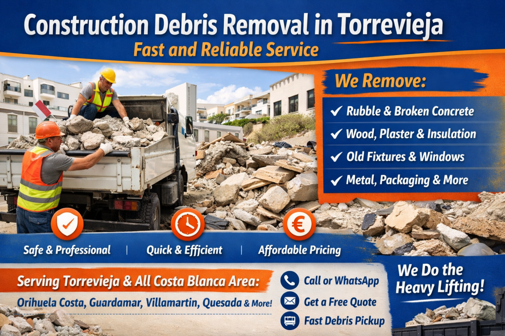 Construction debris removal in Torrevieja