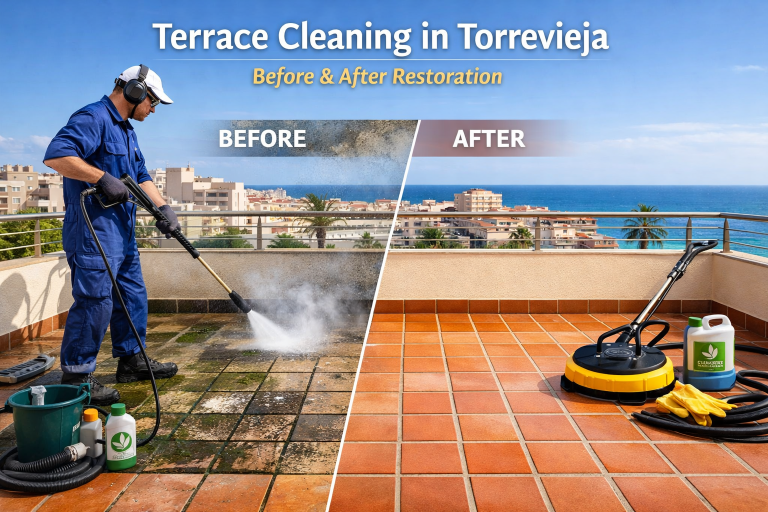 Professional terrace cleaning in Torrevieja.
